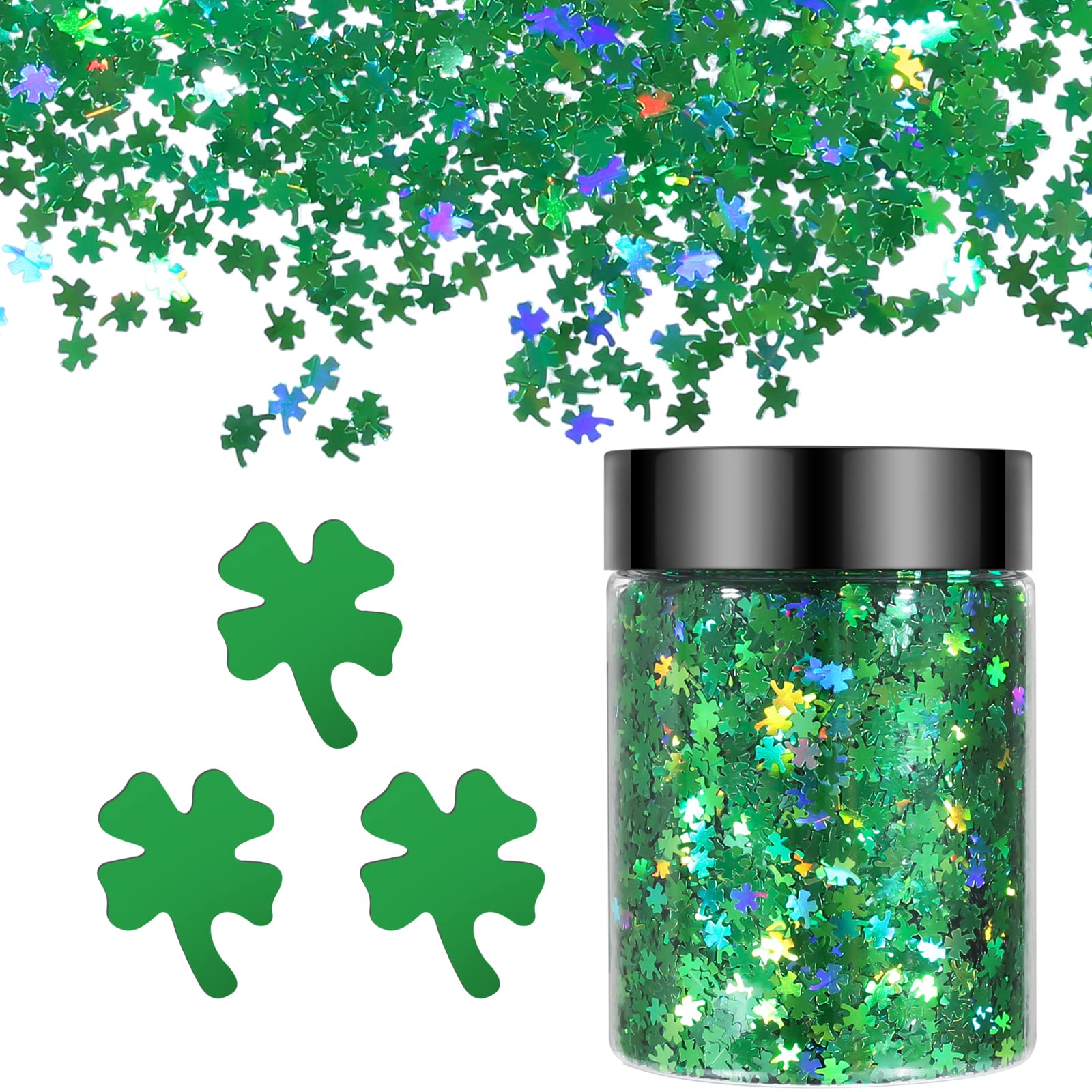 ?50g/1.76oz Christmas Tree 8mm? Holographic Chunky Glitter, LightStone Sparkles Glitter, Bulk Glitter for Crafts Resin, Painting