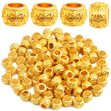 100pcs Bright Golden Rondelle Spacer Beads European Large Hole Tube Column Loose Accessories for DIY Bracelet Necklace Jewelry M