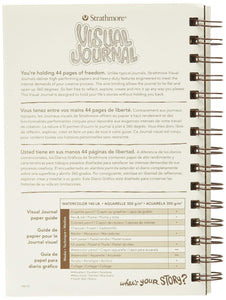Strathmore 460-55 400 Series Visual Watercolor Journal, 140 Lb Cold Press, 5.5''X8'', 22 Sheets , White