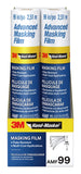 3M Hand Masker Advanced Masking Film, 8 Rolls, 99 in x 90 ft, Static Cling Keeps Film in Place, Prevents Liquids From Bleeding T