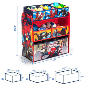 Delta Children 6-Bin Toy Storage Organizer, Spider-Man