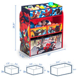 Delta Children 6-Bin Toy Storage Organizer, Spider-Man