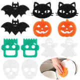 Umigy Halloween Cute Sponges Ghost Bat Pumpkin Cat Non Scratch Dish 12 Pcs