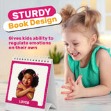 SkillEase Feelings in Control Flip Book, Calm Down Corner Supplies, Emotion Chart for Kids, Autism, Emotions and Feeling Book fo