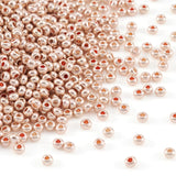 Craftdady 11/0 Metallic Gold Round Glass Seed Beads 2.3mm Tiny Round Ball Loose Pony Spacer Beads About 5300Pcs for Jewelry Maki