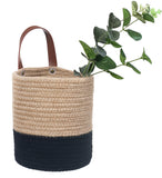 Wall Hanging Storage Baskets - Small Cotton Rope Woven Closet Storage Bins-Shelf Basket Organizer for Plants, Towels,Toys - 6.3 