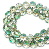 DIQIO 10mm Sparkle 96 Faceted Disco Crystal Beads (65-72pcs, Spring Green)