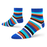 Dynamocks MenS And WomenS Combed Cotton Stripes Ankle Length Socks (Pack Of 1) (Multicolour, Free Size) (Ca Stripes 1.0)
