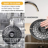Air Fryer Replacement Parts, 2QT 2.1QT Round Air Fryer Grill Pan Crisper Plate Tray Accessories Rack with Rubber Bumpers for Eli