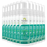 Nurture Rinse Free Body Wash & Shampoo w/Aloe | Hospital Grade Hair & Body Waterless Cleansing Foam | Women, Camping, Elderly & 