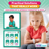 SkillEase Feelings in Control Flip Book, Calm Down Corner Supplies, Emotion Chart for Kids, Autism, Emotions and Feeling Book fo