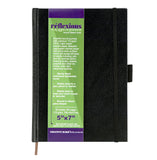 Creative Mark Hard Leather Bound Sketchbook [160 Pages 5 x 7], Black Embossed Leatherette Journal, AcidFree Paper, Perfect f