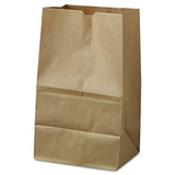 Duro ID# 18421 20# Short SOS Bag 40# 100% Recycled Natural Kraft, 500 Piece