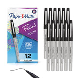 Paper Mate Flair Felt Tip Pens Ultra Fine Point (0.4mm) Black 12 Count perfect for precise and expressive writing