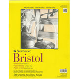 Strathmore 300 Series Bristol Paper Pad, Smooth, Tape Bound, 11x14 inches, 20 Sheets (100lb/270g) - Artist Paper for Adults and 