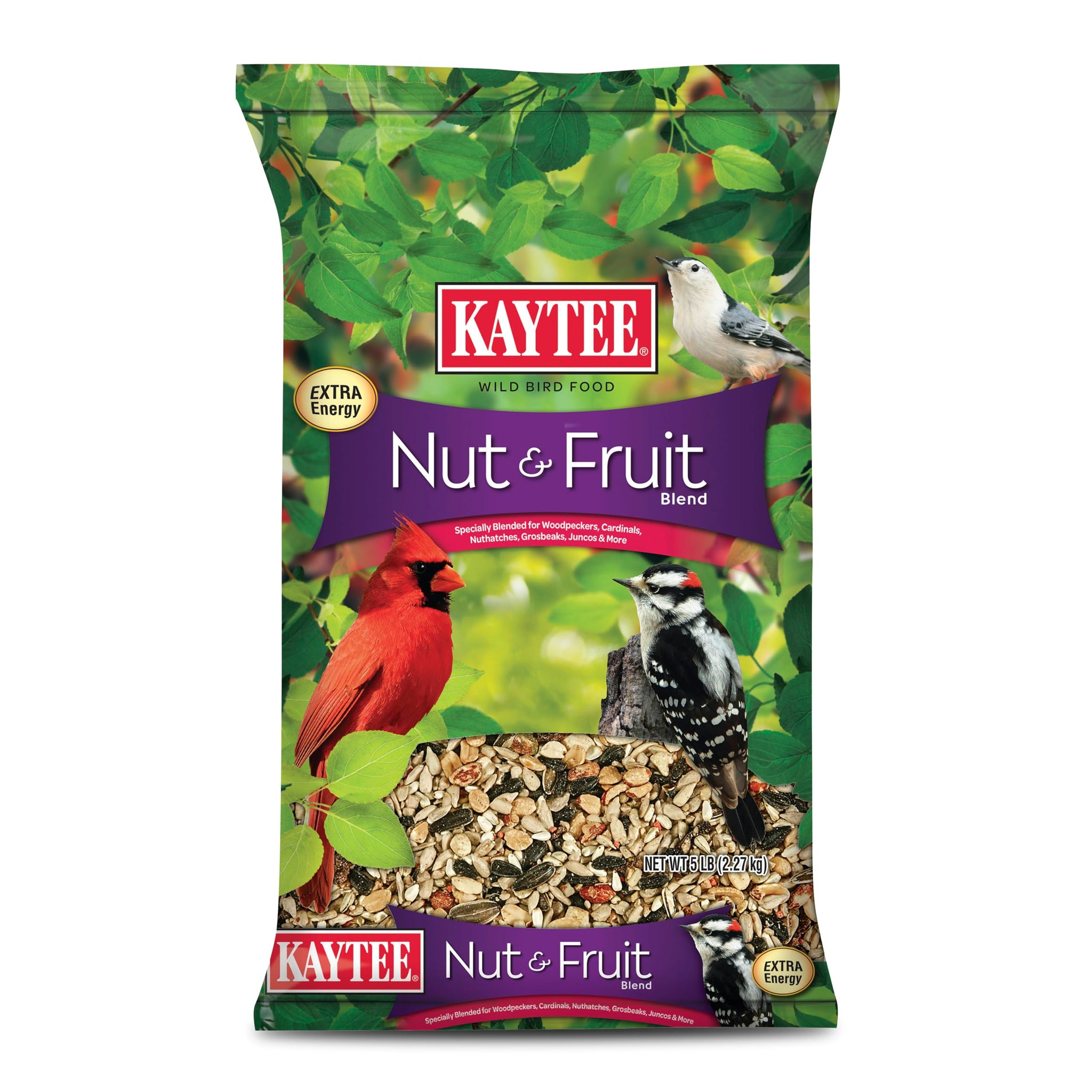 Kaytee Wild Bird Food Nut & Fruit Blend, 5 Pounds