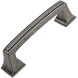 GlideRite Hardware 87380WN10 3 inch Cc Deco Base Weathered Nickel Cabinet Pulls 10 Pack