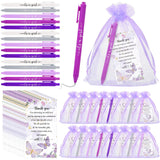 Chuangdi 50 Set Baby Shower Pens Favors for Guests It's a Boy/Girl Ballpoint Pens Thank You Cards with Organza Bags Gender Revea