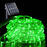 YEGUO 66ft 200 LED Halloween Solar Rope Lights Outdoor Waterproof, Green String Lights for Outside, 8 Modes Fairy Lights in Clea