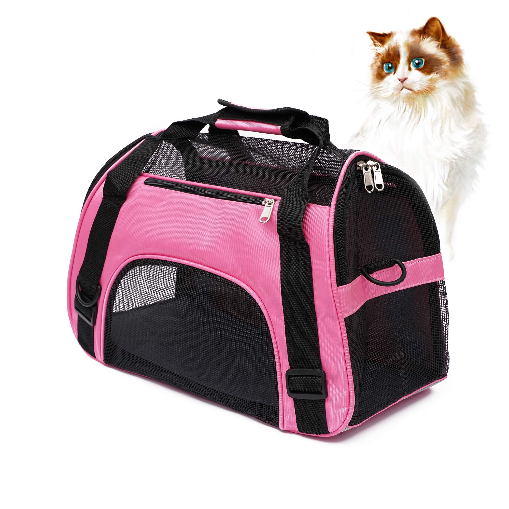 Muchl Cat Carrier Airline Approved Pet Carrier Soft Sided Comfort Pet Travel Carrier For Kitty Cats Puppy Small Animals Portable