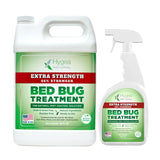 Hygea Natural Extra Strength Bed Bug & Lice Elimination Duo - Extra Strength 24 oz Lice, Bed Bug & Mite Spray & 128 oz Spray Ref