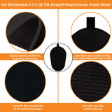 Sliding Mat for Kitchenaid Mixer with 2 Black Kitchen Accessories, Mover Slider Mat Pad for 5-8 Qt Bowl-Lift Stand Mixer, Kitche