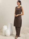 Libas Women'S Wool Blend Kurta Set (48809W_Brown