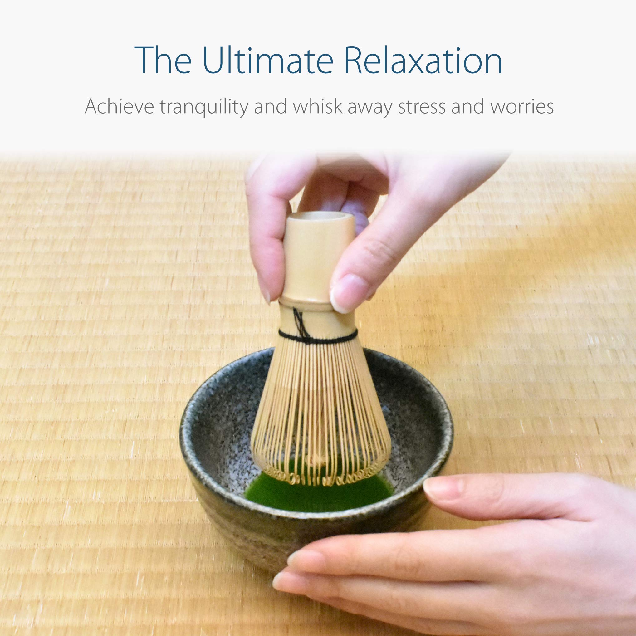 Premium Japanese Ceremonial Matcha Green Tea Chawan Bowl Full Kit Matcha Whisk Set with Accessories and Tools Bamboo Chasen Matc