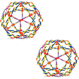 4E's Novelty Expandable Ball Set of 2, Plastic Sensory Sphere for Kids and Adults