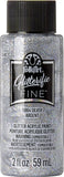 FolkArt Glitterific Fine Assorted Acrylic Craft Paints, Fine Silver 2 fl oz Premium Acrylic Paint with Glitter Finish, Perfect f