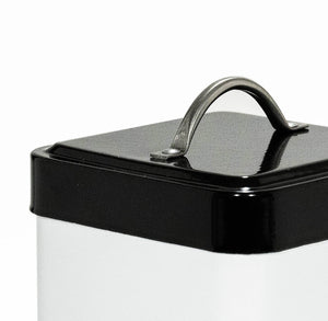 Amici Pet Pet Treat Collection, , Sparky Dog Biscuits Metal Storage Canister, 36 oz, White