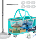 RinseWise EasyUse Gen 2 Mop Bucket, Clean/Dirty Water Separation, 6 Heads