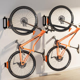 2-Pack Swivel Bike Rack Wall Mount, Bike Hangers for Garage, Space-Saving Vertical Bike Holder, Holds up to 77 lbs, Bicycle Wall