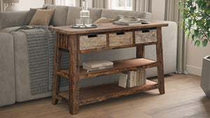 Jofran: 1600-4, Painted Canyon, Sofa/Media Table, 50W X 18D X 32H, Painted Canyon Finish, (Set Of 1)