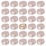 0.5 oz Screw Top Aluminum Tin Jar with Screw Lid and Blank Labels (Champange - Pack of 32)