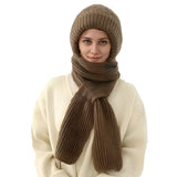 Snevil Winter Cap For Women Woolen Cap With Muffler For Girls, 2 In1 Winter Scarf Knitted Stylish Muffler, Multicolour (In, Alph