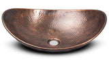 Monarch Abode 17086 Pure Copper Hand Hammered Harbor Bathroom Vessel Sink (19 inches)