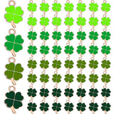 SANNIX 60Pcs St. Patricks Day Charms Shamrock Enamel Pendants DIY Jewelry Making Charms for Necklace Bracelet Earring Craft