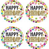 Confetti Happy Birthday Wear Em Badges, 32 Per Pack, 6 Packs