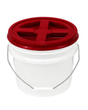 3.5 Gallon Natural Bucket with Gamma Seal Lid (Red)