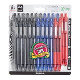 Zebra Pen ZGrip Retractable Ballpoint Pen, Medium Point, 1.0mm, Assorted Business Colors, 24 Pack (Packaging may vary)