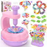 GirlsHome 300+PCS Fabric Flower Bouquets Toys, DIY Flower Crafts Kits for Kids, Arts and Crafts for Kids Ages 6-8 Girls, Flower 