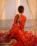 Anni Designer Women'S Rayon Viscose Straight Printed Kurta With Palazzo (Jhol Orange_Xxl_Orange_Xx-Large),Orange,2XL,Rayon,Regular,