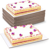 40 Pieces Rectangle Cake Board 1/4 Sheet Cake Cardboard Rectangular Greaseproof Disposable Single Wall Corrugated Pad Base Desse