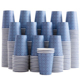 Clawsoff 240 Pack 10 oz Disposable Paper Coffee Cups, Hot/Cold Beverage Drinking Cups 10 OZ, Navy Floral Paper Hot Coffee Cups f