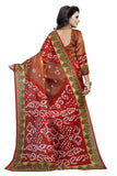 Gosriki Women'S Multi Color Bhagalpuri Silk Printed Saree With Blouse Piece(Bandhani 16-1_Free Size),Multicolour,,B07S19BTDL