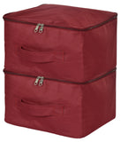 Kuber Industries Small Size MultiPurpose Storage Bag Pack Of 2 (Maroon)Hs_38_Luggage21323