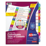 Avery Ready Index Table of Contents Dividers, 8 1/2 x 11, White/Multicolor, Pack of 12