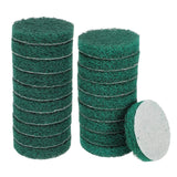 HARFINGTON 20pcs Scrubber Scouring Pads 180 Grits 3 Inch Drill Power Brush Hoop and Loop Surface Conditioning Disc Drill Scuffin