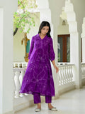Anni Designer Women'S Rayon Blend Anarkali Printed Kurta With Pant (Marup Begani-Vks03_Xl_Begani_X-Large),Begani,XL,,,